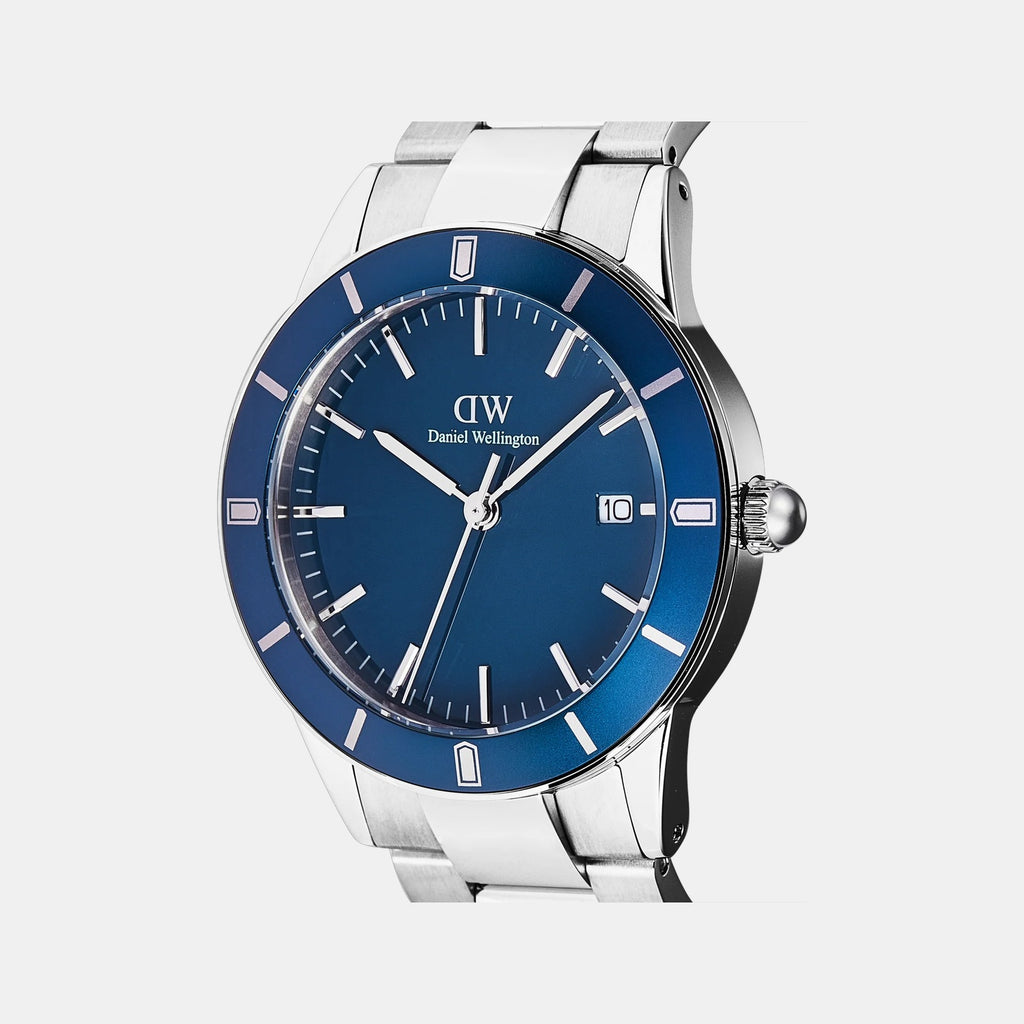 Oval Mini Women Quartz Arctic Blue Dial Analog Stainless Steel Watch DW00100807K