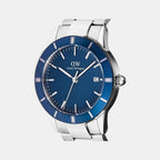 Oval Mini Women Quartz Arctic Blue Dial Analog Stainless Steel Watch DW00100807K