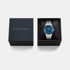 Oval Mini Women Quartz Arctic Blue Dial Analog Stainless Steel Watch DW00100807K