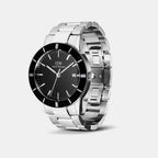 Iconic Men Quartz Black Dial Analog Stainless Steel Watch DW00100822K