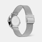 Crystal Bezel Women Quartz Arctic Blue Dial Analog Stainless Steel Watch DW00100825K