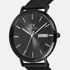 Men Quartz Black Dial Analog Stainless Steel Watch DW00100831K