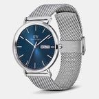 Men Quartz Blue Dial Analog Stainless Steel Watch DW00100833K