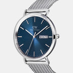 Men Quartz Blue Dial Analog Stainless Steel Watch DW00100833K