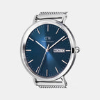 Oval Mini Women Quartz Arctic Blue Dial Analog Stainless Steel Watch DW00100807K