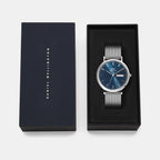 Oval Mini Women Quartz Arctic Blue Dial Analog Stainless Steel Watch DW00100807K
