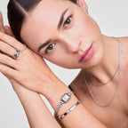 Quadro Women Quartz Silver Dial Analog Stainless Steel Watch DW00100844K