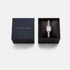 Quadro Women Quartz Silver Dial Analog Stainless Steel Watch DW00100844K