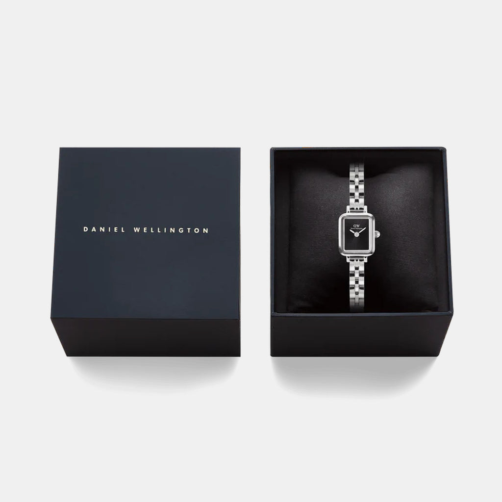 Quadro Women Quartz Black Dial Analog Stainless Steel Watch DW00100845K