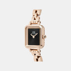 Quadro Women Quartz Black Dial Analog Stainless Steel Watch DW00100848K