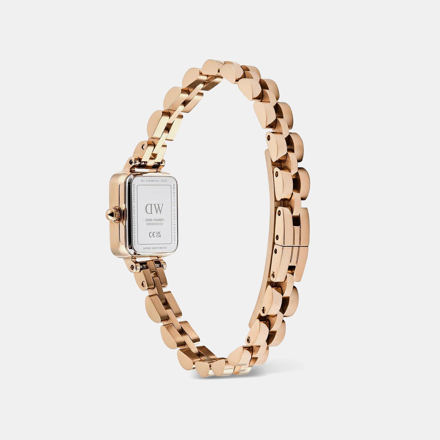 Quadro Mini Women Quartz Black Dial Analog Stainless Steel Watch DW00100848K