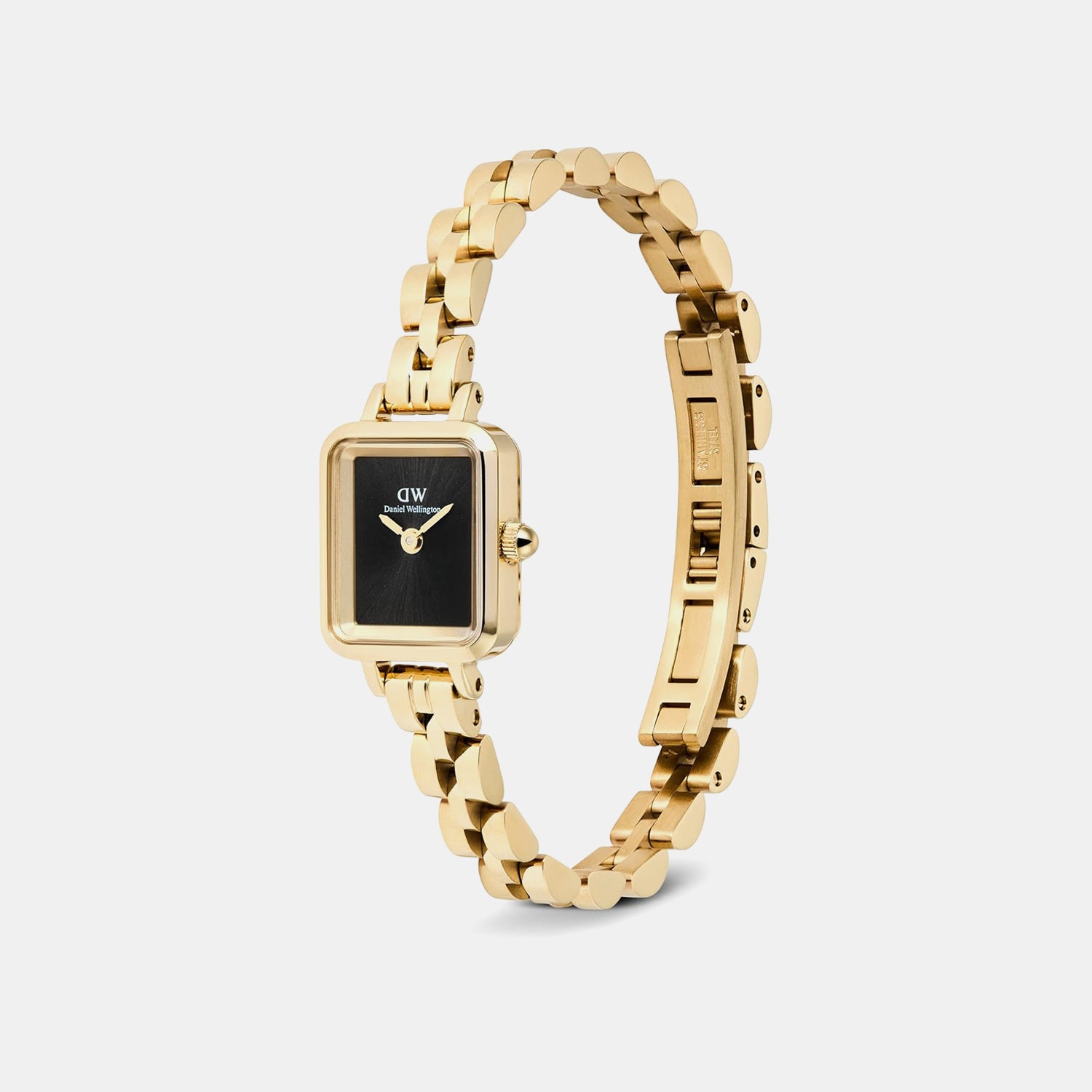 Quadro Women Quartz Black Dial Analog Stainless Steel Watch DW00100851K