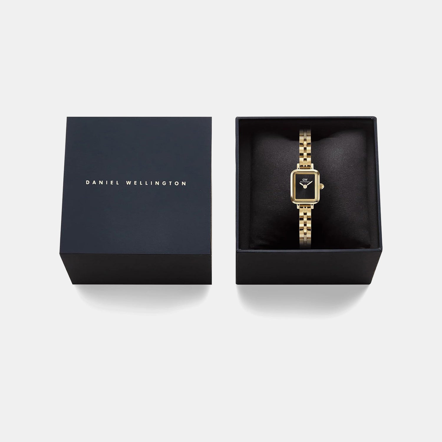 Quadro Women Quartz Black Dial Analog Stainless Steel Watch DW00100851K