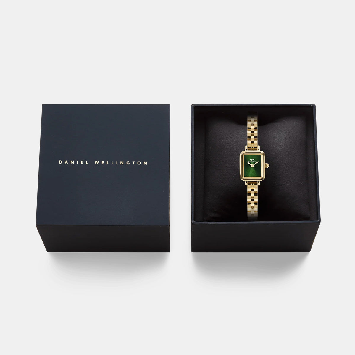 Quadro Women Quartz Green Dial Analog Stainless Steel Watch DW00100852K