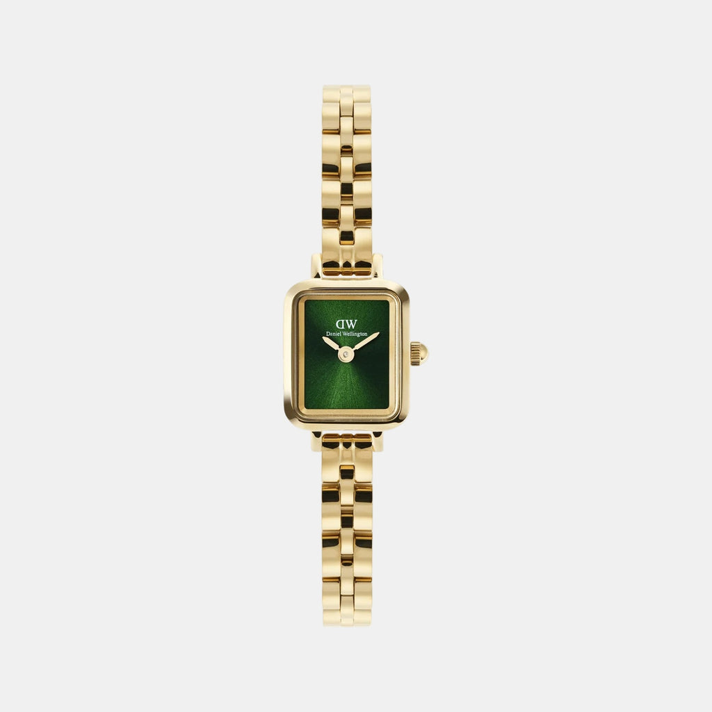 Quadro Women Quartz Green Dial Analog Stainless Steel Watch DW00100852K