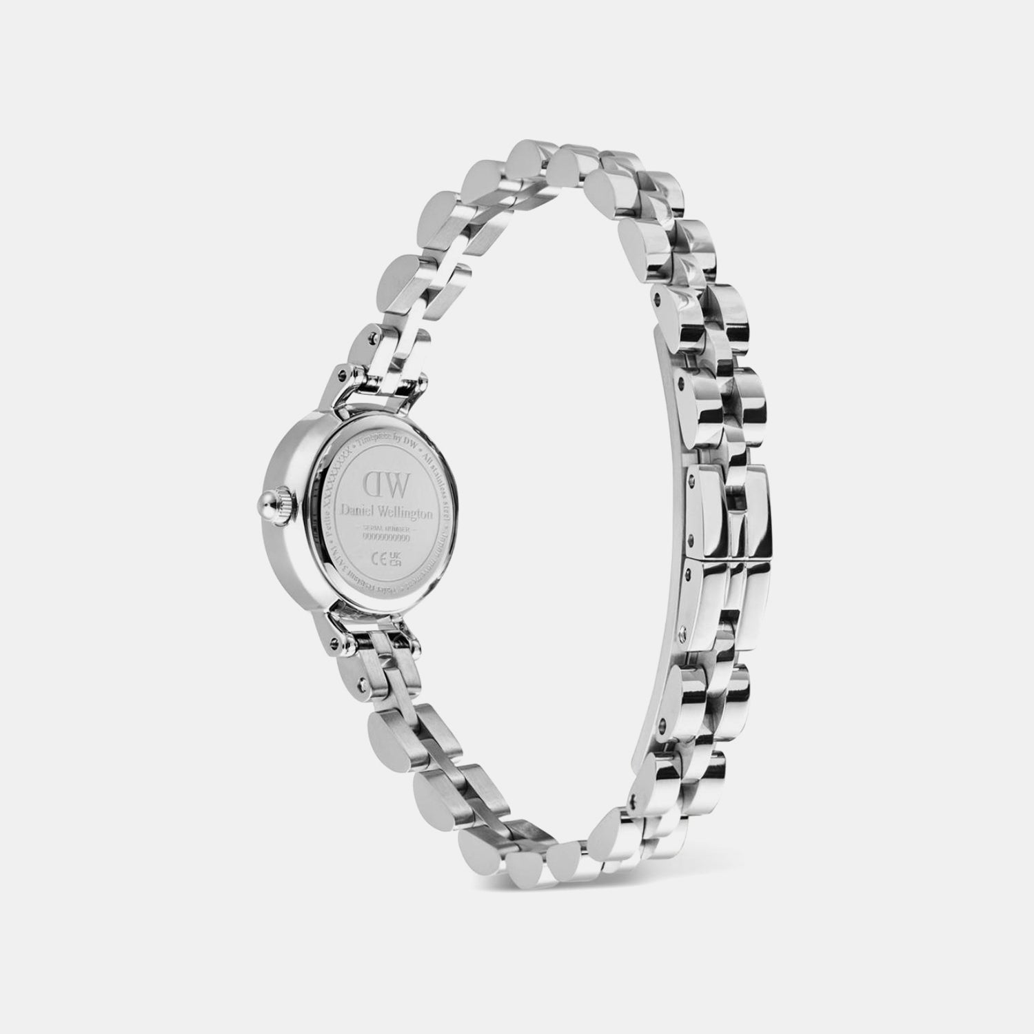Petite Mini Arch 3 Link Women Quartz White Dial Analog Stainless Steel Watch DW00100853K