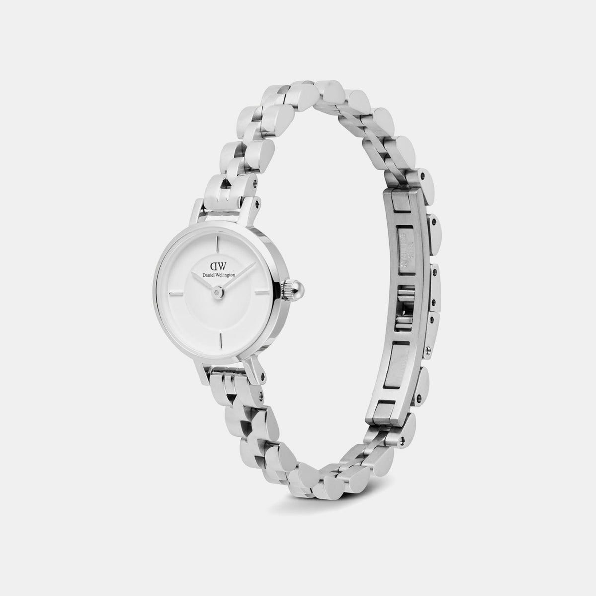 Petite Women Quartz White Dial Analog Stainless Steel Watch DW00100853K