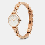 Petite Women Quartz White Dial Analog Stainless Steel Watch DW00100854K