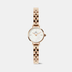 Petite Women Quartz White Dial Analog Stainless Steel Watch DW00100854K