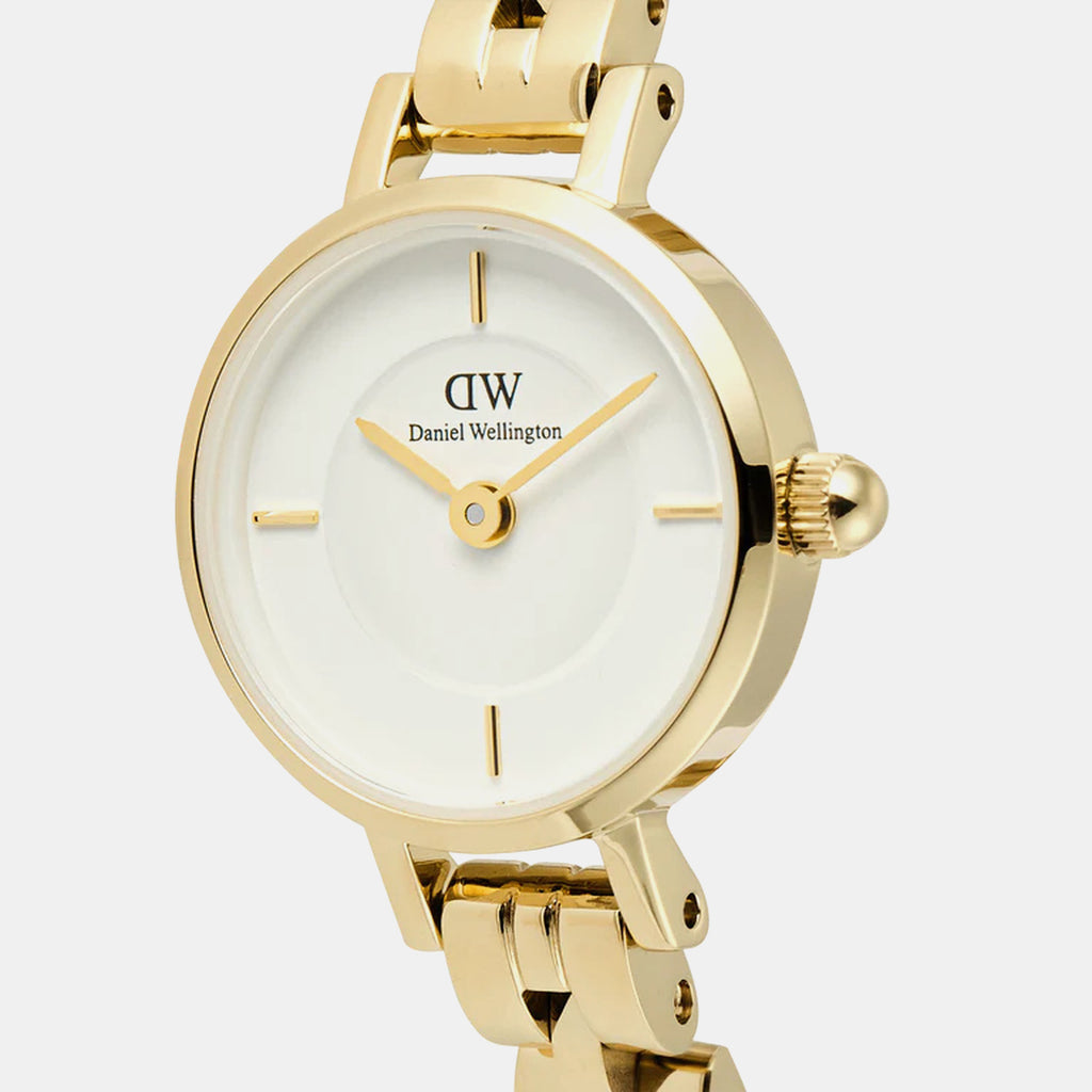 Petite Women Quartz White Dial Analog Stainless Steel Watch DW00100855K