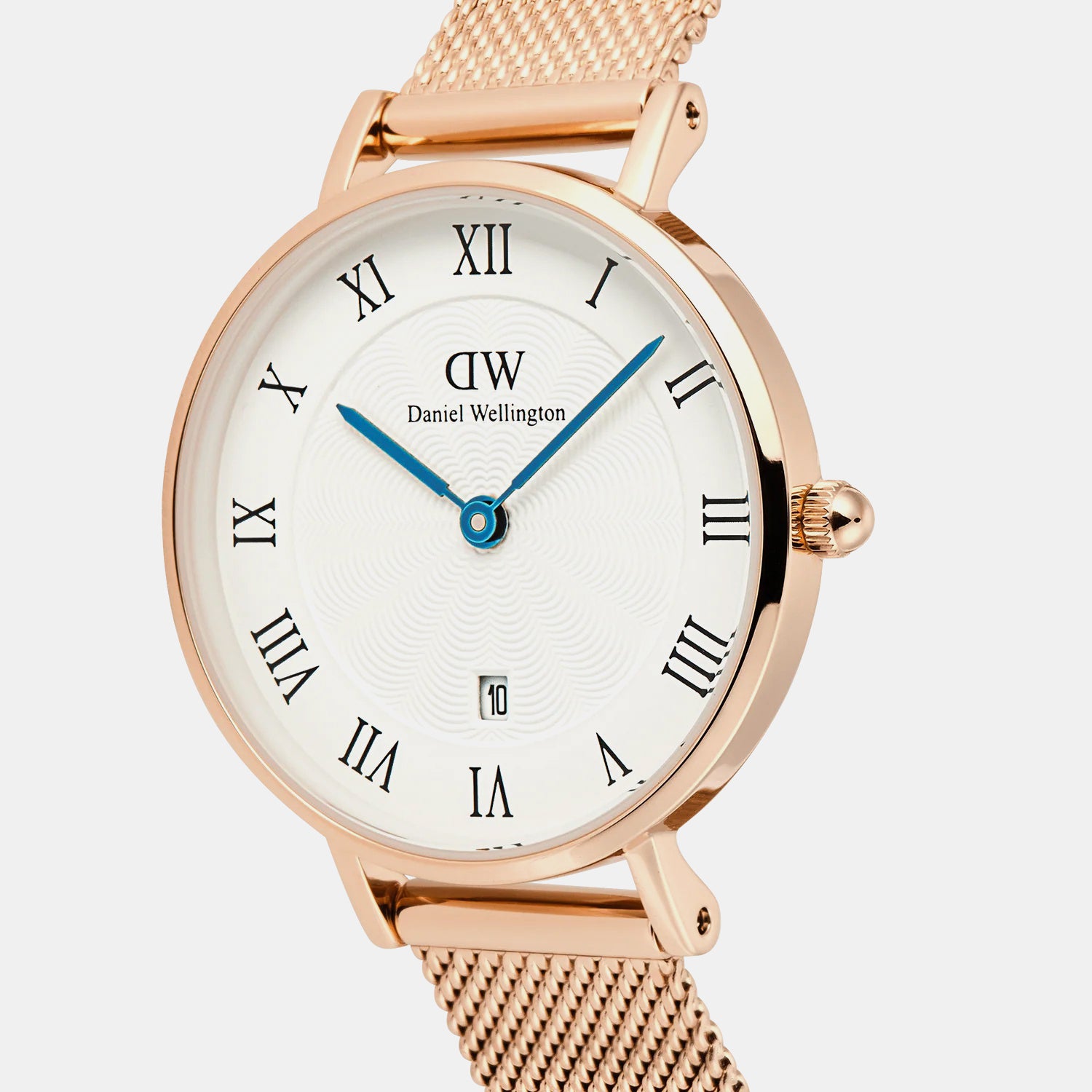 Petite Women Quartz White Dial Analog Mesh Watch DW00100856K