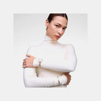 Petite Women Quartz White Dial Analog Mesh Watch DW00100856