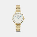 Petite Women Quartz White Dial Analog Stainless Steel Watch DW00100857K
