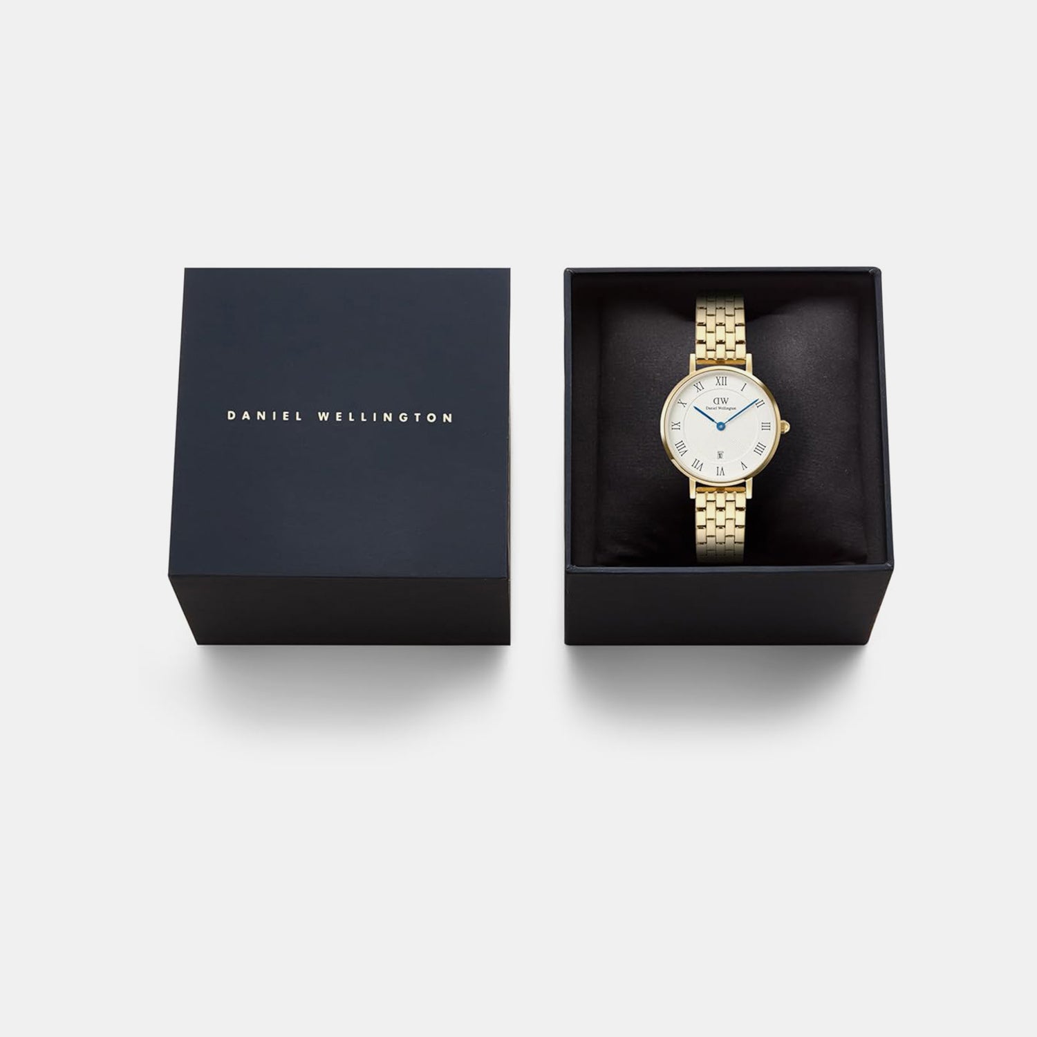 Petite Women Quartz White Dial Analog Stainless Steel Watch DW00100857K