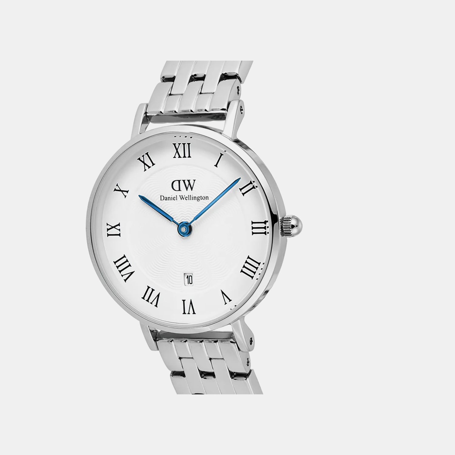 Petite Women Quartz White Dial Analog Steel Watch DW00100859