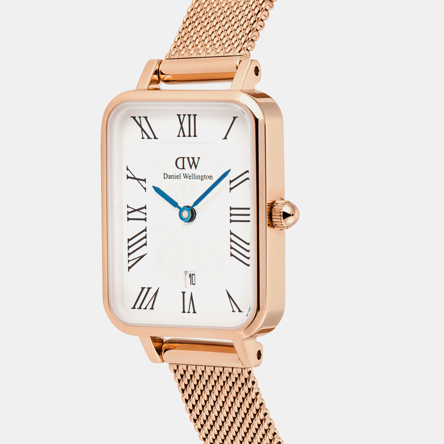 Petite Women Quartz White Dial Analog Mesh Watch DW00100860K