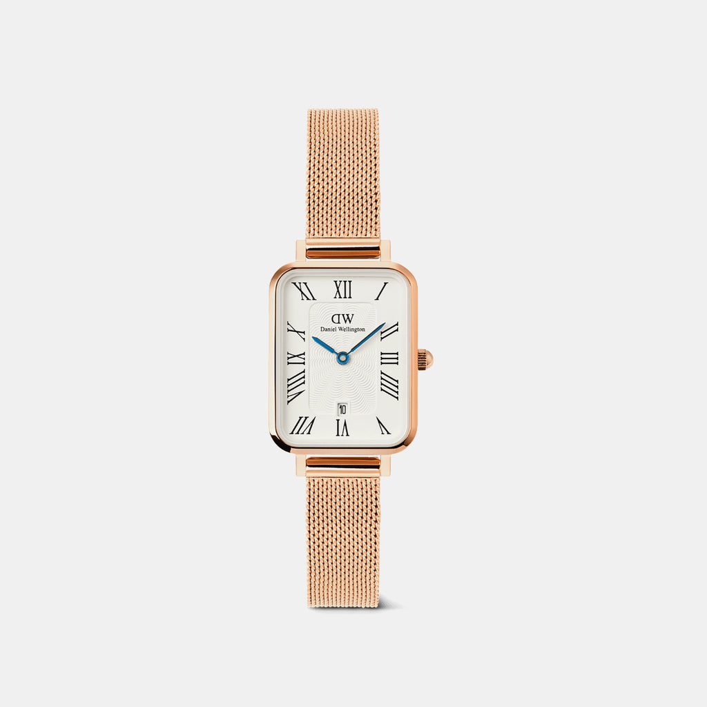 Petite Women Quartz White Dial Analog Mesh Watch DW00100860K