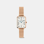 Petite Women Quartz White Dial Analog Mesh Watch DW00100860K
