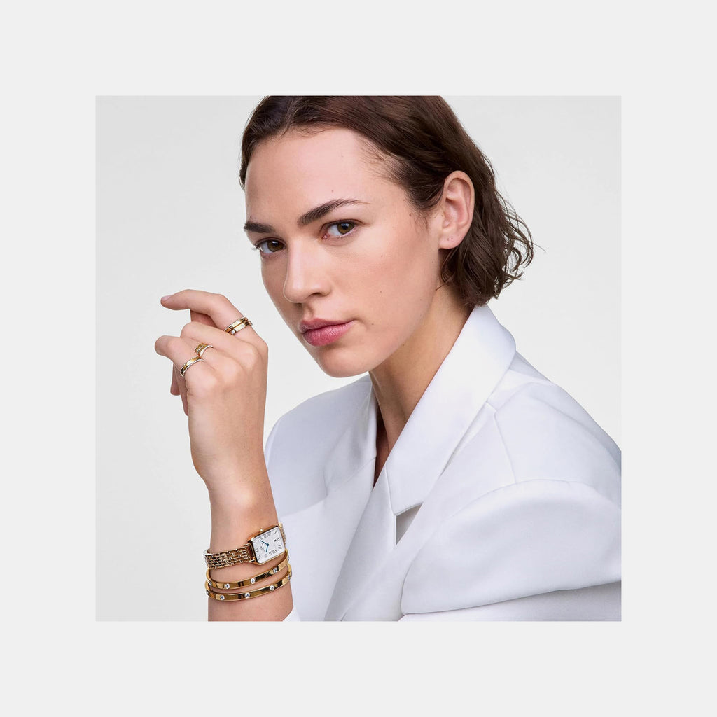 Quadro Women Quartz White Dial Analog Steel Watch DW00100861