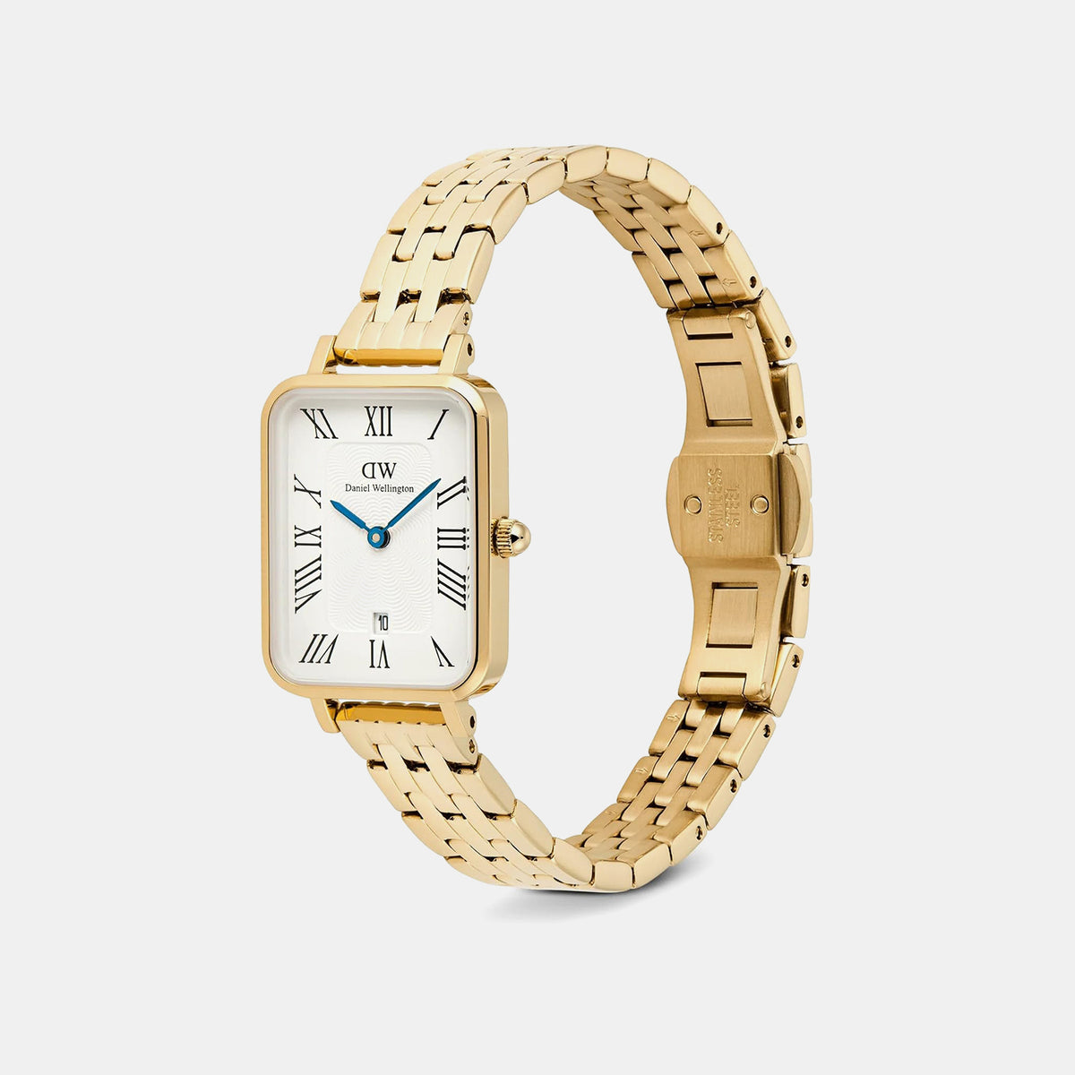 Quadro Women Quartz White Dial Analog Stainless Steel Watch DW00100861K