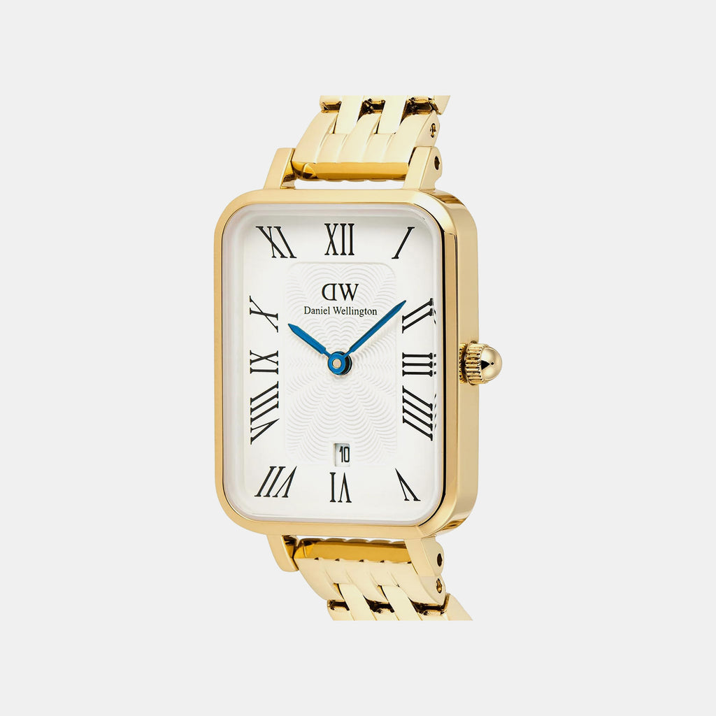 Quadro Women Quartz White Dial Analog Steel Watch DW00100861