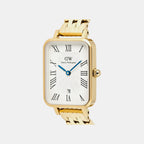 Quadro Women Quartz White Dial Analog Steel Watch DW00100861