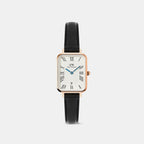 Quadro Women Quartz White Dial Analog Leather Watch DW00100862K