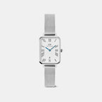 Petite Women Quartz White Dial Analog Mesh Watch DW00100863
