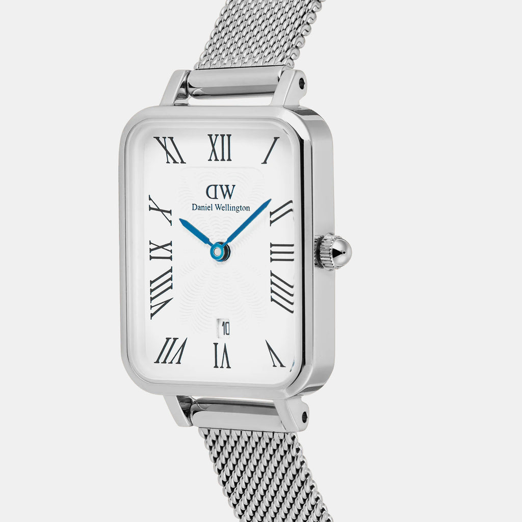 Quadro Women Quartz White Dial Analog Mesh Watch DW00100863K