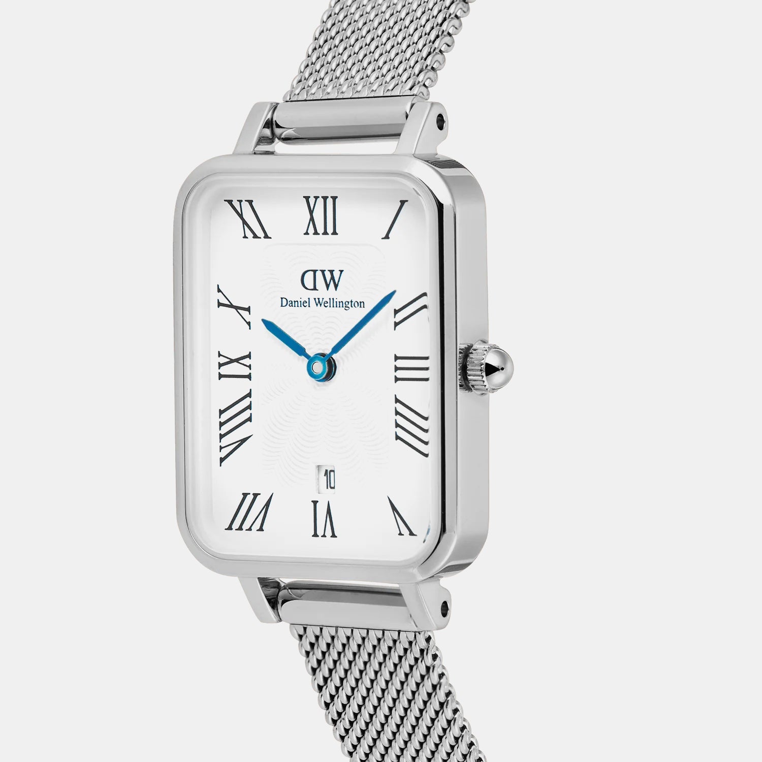 Quadro Women Quartz White Dial Analog Mesh Watch DW00100863K