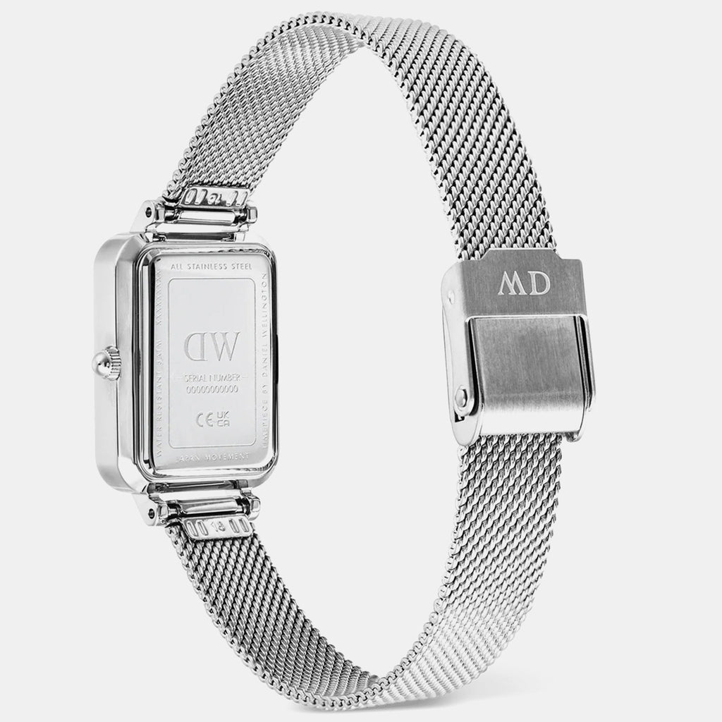 Quadro Women Quartz White Dial Analog Mesh Watch DW00100863K