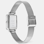 Quadro Women Quartz White Dial Analog Mesh Watch DW00100863K