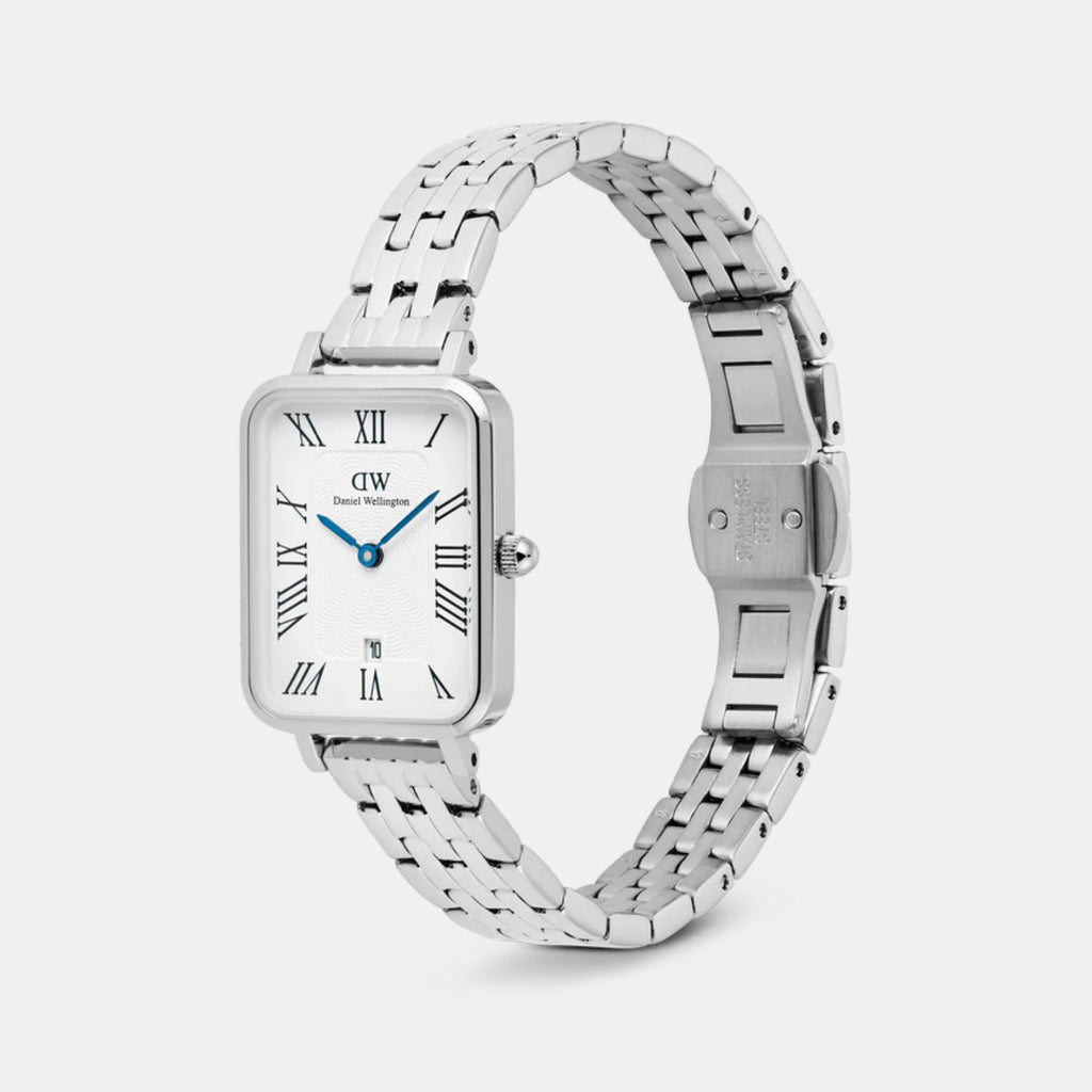 Quadro Women Quartz White Dial Analog Stainless Steel Watch DW00100864