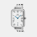 Quadro Women Quartz White Dial Analog Stainless Steel Watch DW00100864