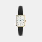 Petite Women Quartz White Dial Analog Leather Watch DW00100865K