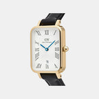 Petite Women Quartz White Dial Analog Leather Watch DW00100865K