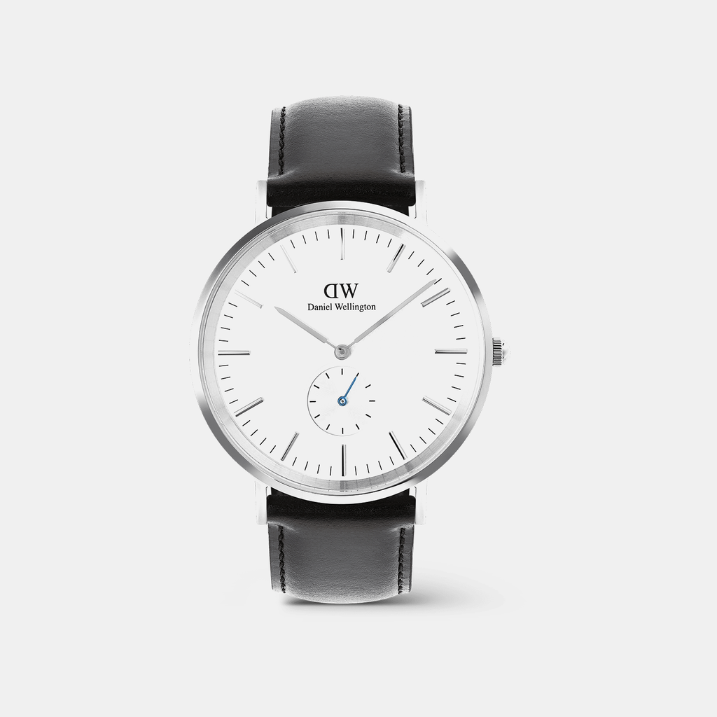 Classic Multi-Eye Sheffield Men Quartz Silver Dial Analog Leather Watch DW00100866