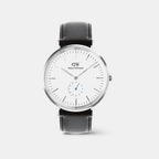 Classic Multi-Eye Sheffield Men Quartz Silver Dial Analog Leather Watch DW00100866