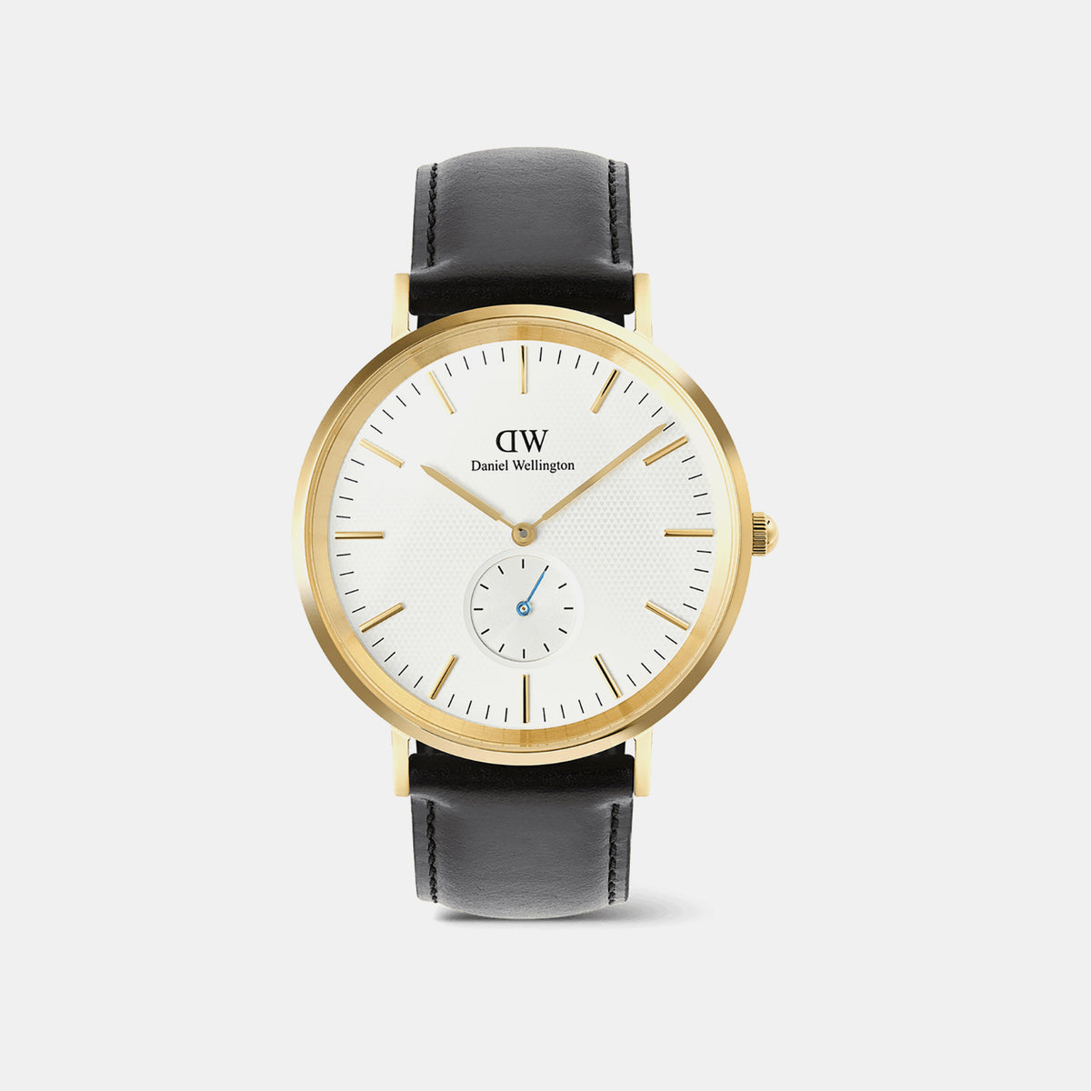 Classic Men Quartz Beige Dial Analog Leather Watch DW00100868K