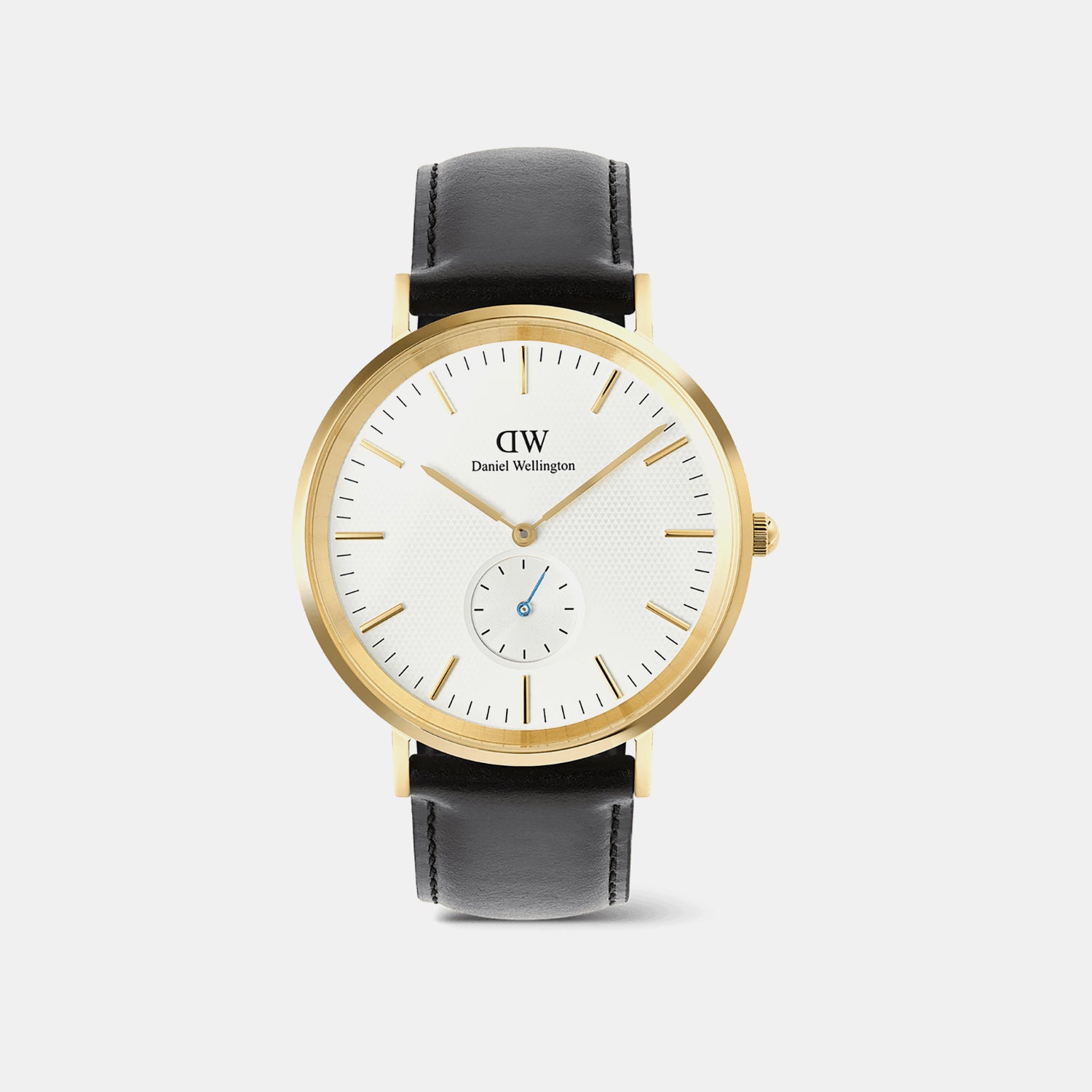 Classic Men Quartz Beige Dial Analog Leather Watch DW00100868K